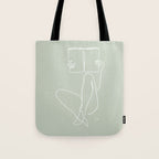 Reading Naked n.2 (green) Tote Bag Gallery Image 1