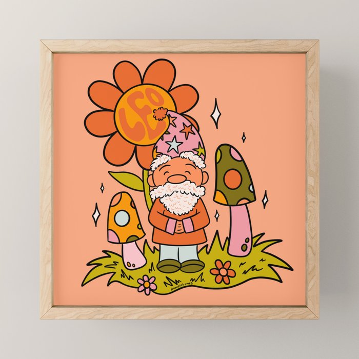 Leo Gnome Mini Art Print Gallery Image 1