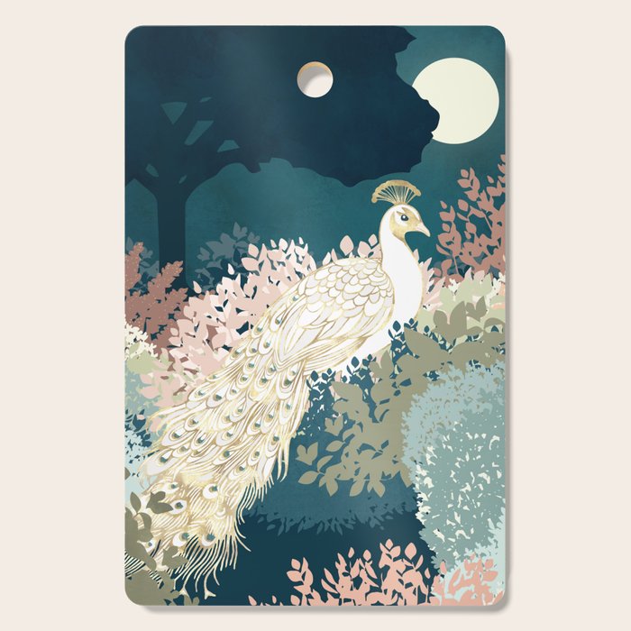 Peacock Garden II Cutting Board Gallery Image 1