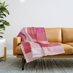 geometrical color illusion  Throw Blanket Gallery Image 1