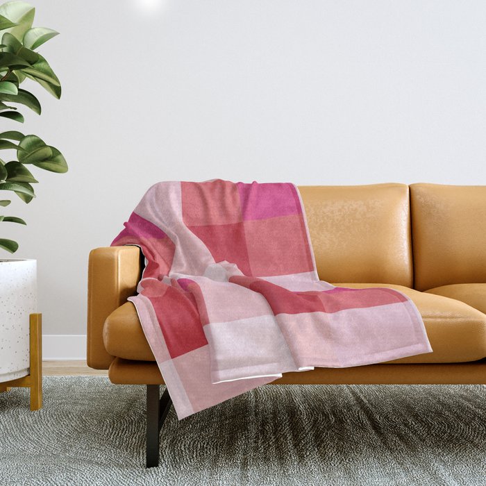 geometrical color illusion  Throw Blanket Gallery Image 1