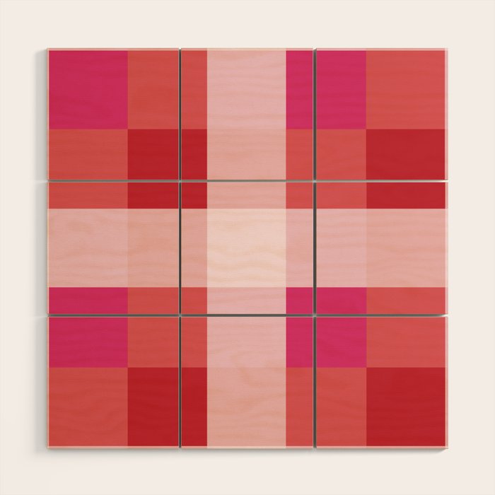 geometrical color illusion  Wood Wall Art Gallery Image 1