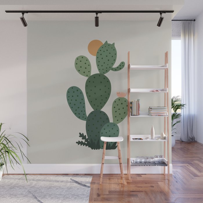 Cat Plants: Cat-tus Wall Mural Gallery Image 1
