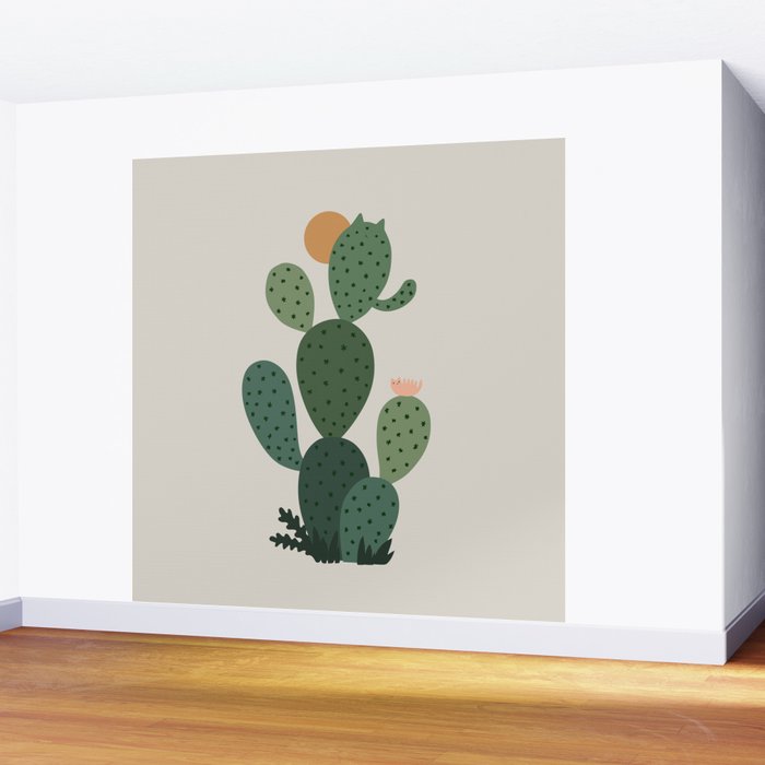 Cat Plants: Cat-tus Wall Mural Gallery Image 2
