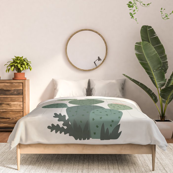 Cat Plants: Cat-tus Comforter Gallery Image 3