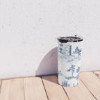 Toile de Jouy Vintage French Navy Blue White Pastoral Pattern Travel Mug Gallery Image 4