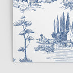 Toile de Jouy Vintage French Navy Blue White Pastoral Pattern Poster Gallery Image 3