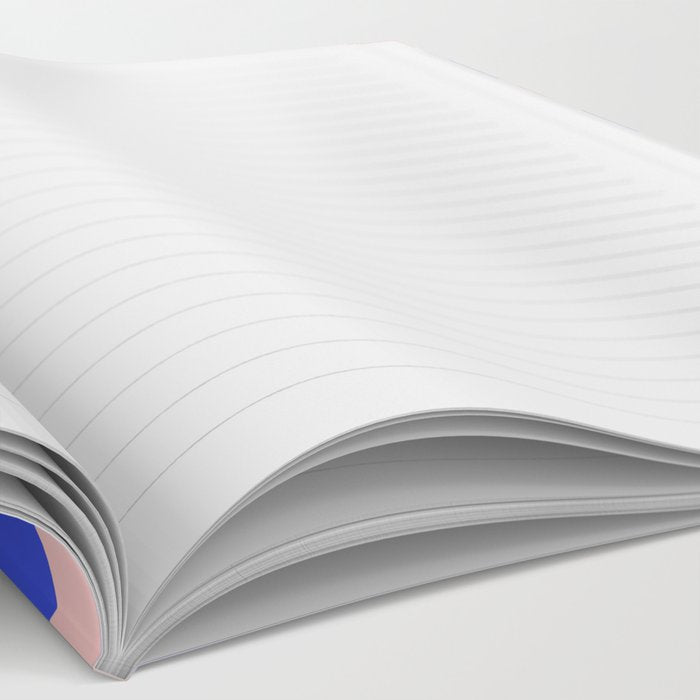 Mellow Flow Retro 60s 70s Abstract Pattern Royal Blue Pink Orange Notebook Gallery Image 2