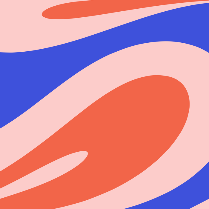 Mellow Flow Retro 60s 70s Abstract Pattern Royal Blue Pink Orange Coffee Mug Gallery Image 2