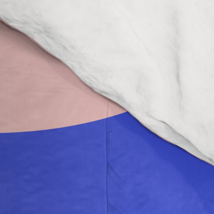 Mellow Flow Retro 60s 70s Abstract Pattern Royal Blue Pink Orange Comforter Gallery Image 4