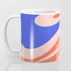 Mellow Flow Retro 60s 70s Abstract Pattern Royal Blue Pink Orange Coffee Mug Gallery Image 3