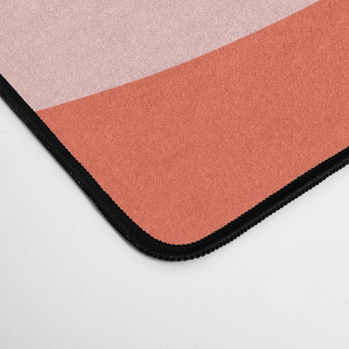 Mellow Flow Retro 60s 70s Abstract Pattern Royal Blue Pink Orange Desk Mat Gallery Image 4