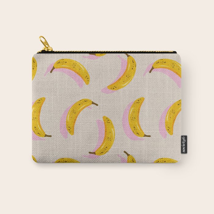 Banana Pattern - Pink Palette Carry All Pouch Gallery Image 1