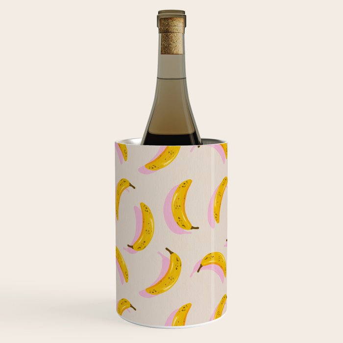 Banana Pattern - Pink Palette Wine Chiller Gallery Image 2