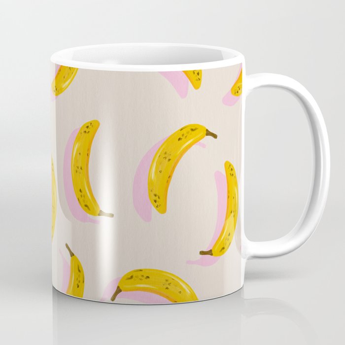 Banana Pattern - Pink Palette Coffee Mug Gallery Image 1