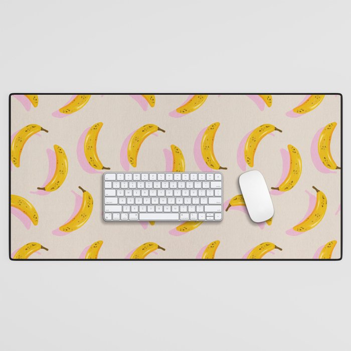 Banana Pattern - Pink Palette Desk Mat Gallery Image 1