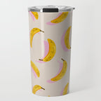 Banana Pattern - Pink Palette Travel Mug Gallery Image 1