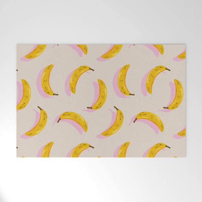 Banana Pattern - Pink Palette Welcome Mat Gallery Image 1