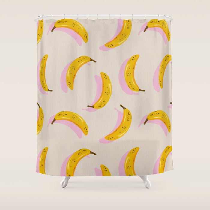 Banana Pattern - Pink Palette Shower Curtain Gallery Image 1