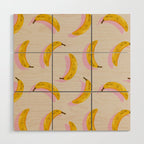 Banana Pattern - Pink Palette Wood Wall Art Gallery Image 1