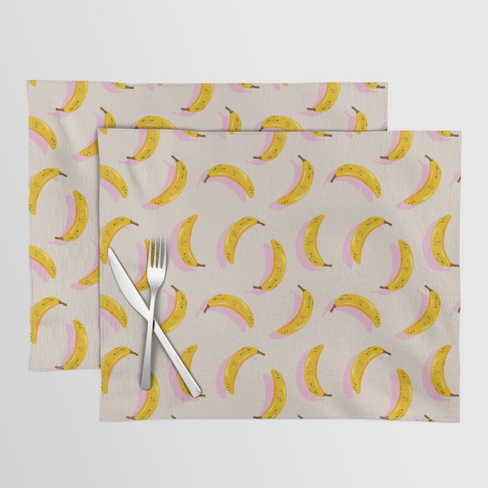 Banana Pattern - Pink Palette Placemat Gallery Image 1