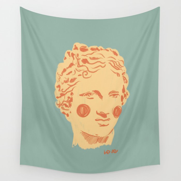 Ancient head #1 Wall Tapestry Gallery Image 1