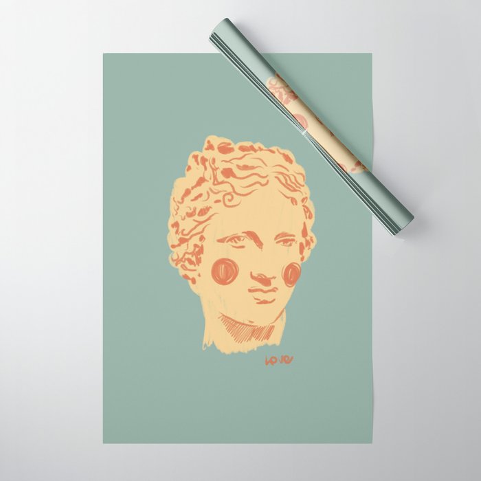Ancient head #1 Wrapping Paper Gallery Image 1