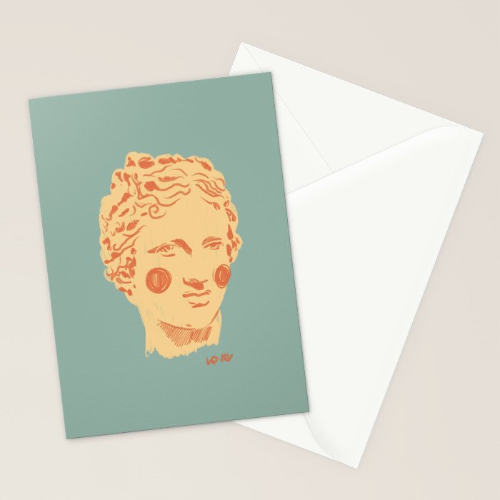 Ancient head #1 Stationery Card Gallery Image 2