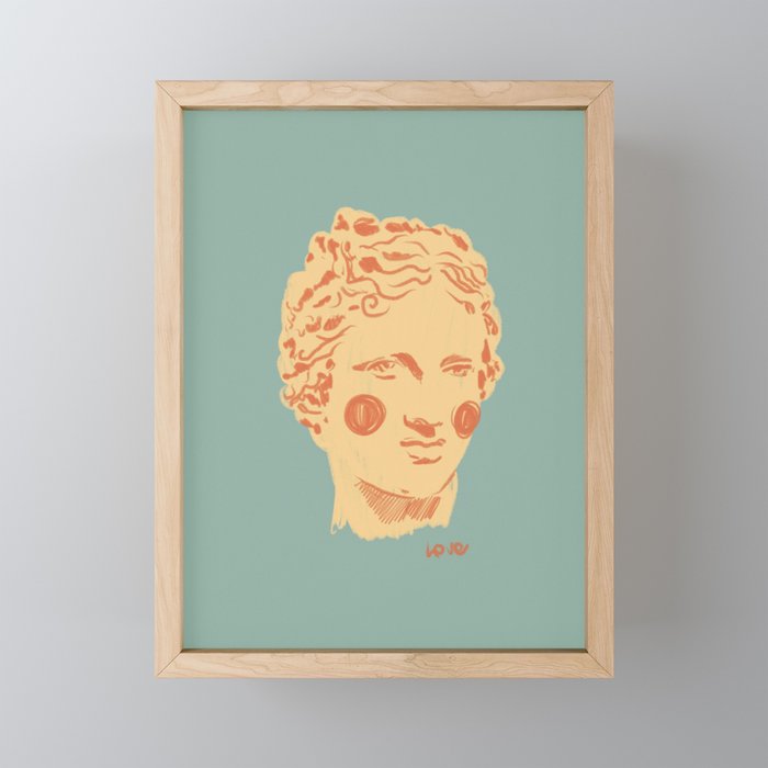 Ancient head #1 Mini Art Print Gallery Image 1