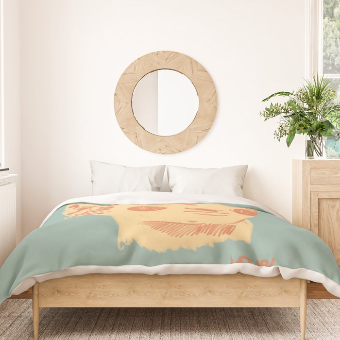 Ancient head #1 Duvet Cover Gallery Image 3