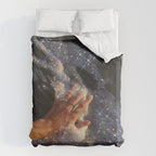 SUMMER, I MISS YOU | collage | waves | ocean | sea | summer | vacation | happy | touch | blue  Duvet Cover Gallery Image 6