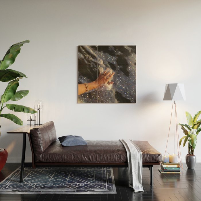 SUMMER, I MISS YOU | collage | waves | ocean | sea | summer | vacation | happy | touch | blue  Wood Wall Art Gallery Image 2