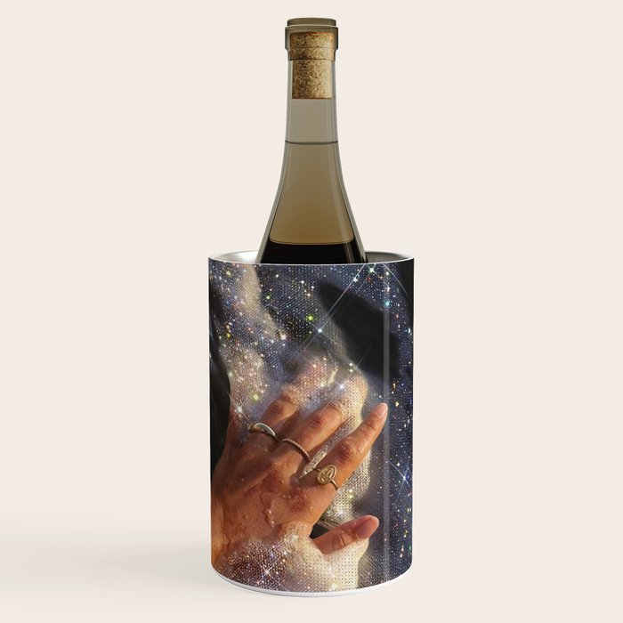 SUMMER, I MISS YOU | collage | waves | ocean | sea | summer | vacation | happy | touch | blue  Wine Chiller Gallery Image 1