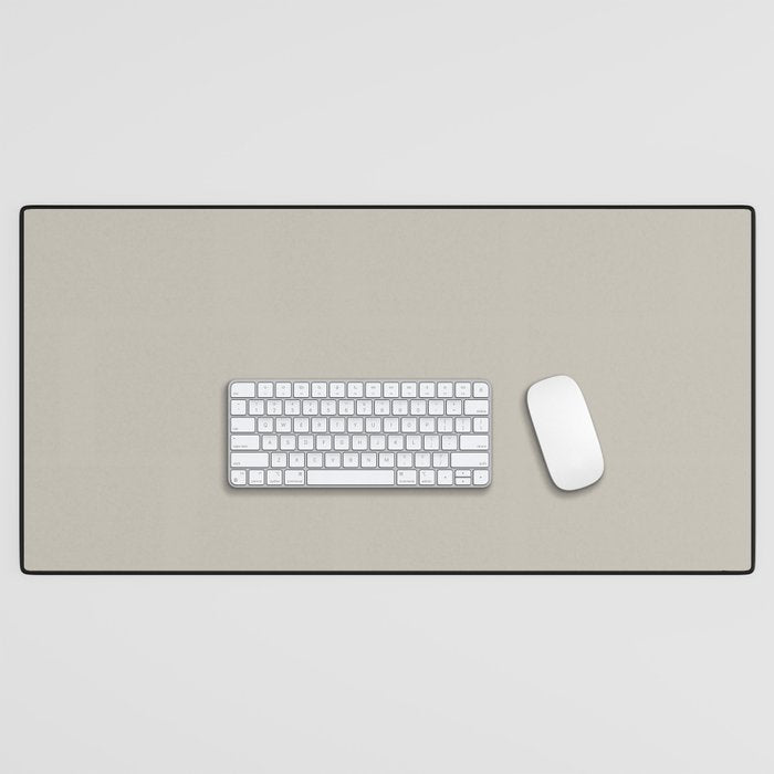 Agreeable Gray light neutral solid color  Desk Mat Gallery Image 1