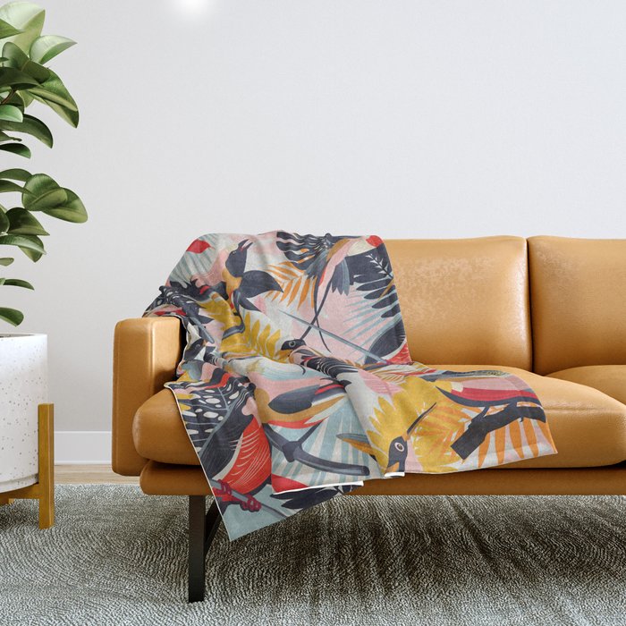 Paradise Birds II. Throw Blanket Gallery Image 1