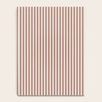 Fine Stripes Narrow Vertical Stripe Pattern in Mocha Brown Notebook Gallery Image 4