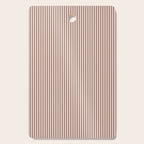 Fine Stripes Narrow Vertical Stripe Pattern in Mocha Brown Cutting Board Gallery Image 1