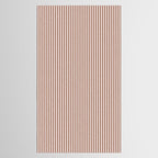 Fine Stripes Narrow Vertical Stripe Pattern in Mocha Brown Tablecloth Gallery Image 2