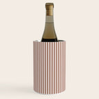 Fine Stripes Narrow Vertical Stripe Pattern in Mocha Brown Wine Chiller Gallery Image 2