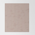 Fine Stripes Narrow Vertical Stripe Pattern in Mocha Brown Throw Blanket Gallery Image 2