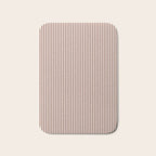 Fine Stripes Narrow Vertical Stripe Pattern in Mocha Brown Bath Mat Gallery Image 1