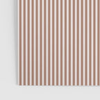 Fine Stripes Narrow Vertical Stripe Pattern in Mocha Brown Poster Gallery Image 3