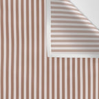 Fine Stripes Narrow Vertical Stripe Pattern in Mocha Brown Wall Tapestry Gallery Image 3