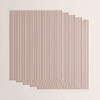 Fine Stripes Narrow Vertical Stripe Pattern in Mocha Brown Wrapping Paper Gallery Image 3