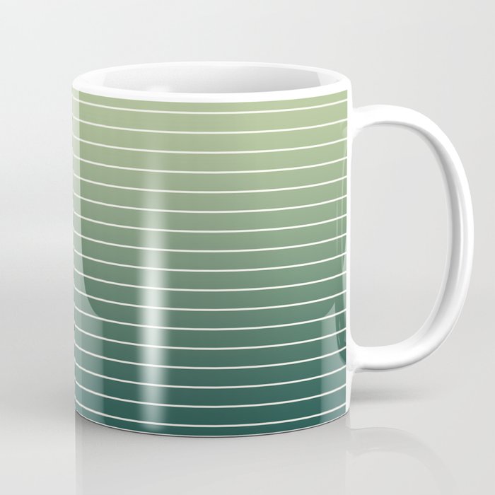 Ombre Arch XIV Green Gradient Modern Geometric Lines Coffee Mug Gallery Image 1