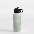 Minimal Line Curvature LXXXIX Pastel Sage Green Mid Century Modern Arch Abstract Water Bottle Gallery Image 1