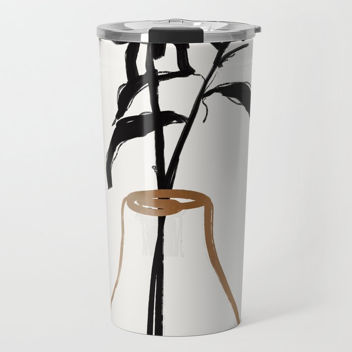 Abstract Art /Minimal Plant 111 Travel Mug Gallery Image 1