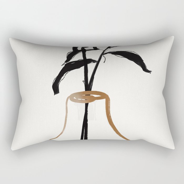Abstract Art /Minimal Plant 111 Rectangular Pillow Gallery Image 1