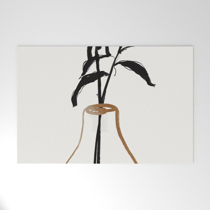 Abstract Art /Minimal Plant 111 Welcome Mat Gallery Image 1
