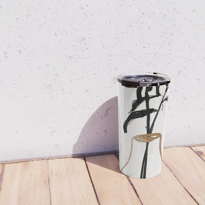 Abstract Art /Minimal Plant 111 Travel Mug Gallery Image 4
